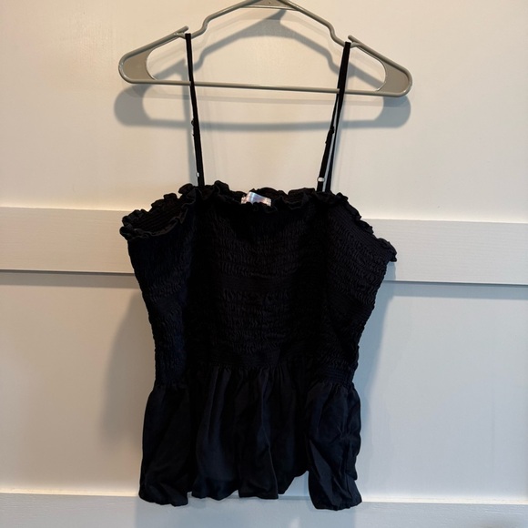 No Boundaries Black Ruffled Camisole - Picture 2 of 7